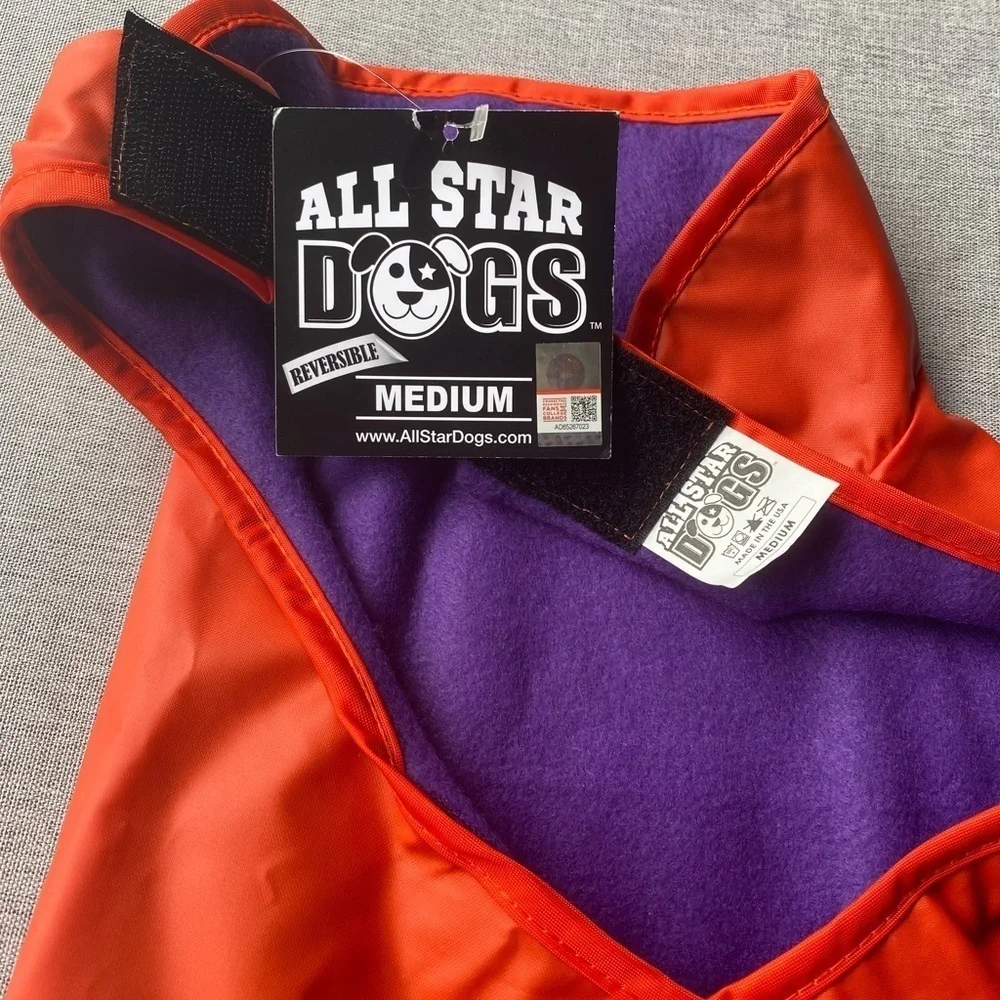 NCAA Clemson Tigers All Weather Resistant Protective Dog Outerwear, Medium